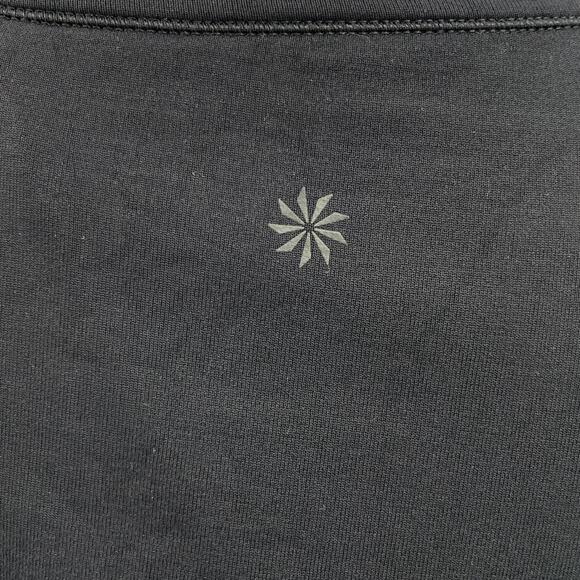 Athleta Tank Top Womens S Small Black Foothill Seamless Crew Neck Split Back - Picture 8 of 12